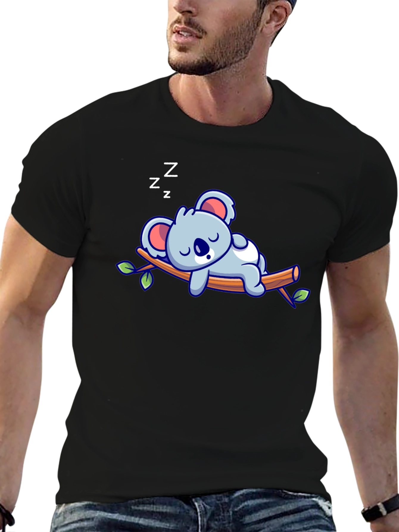 Cute Sleeping Koala Graphic T-Shirt