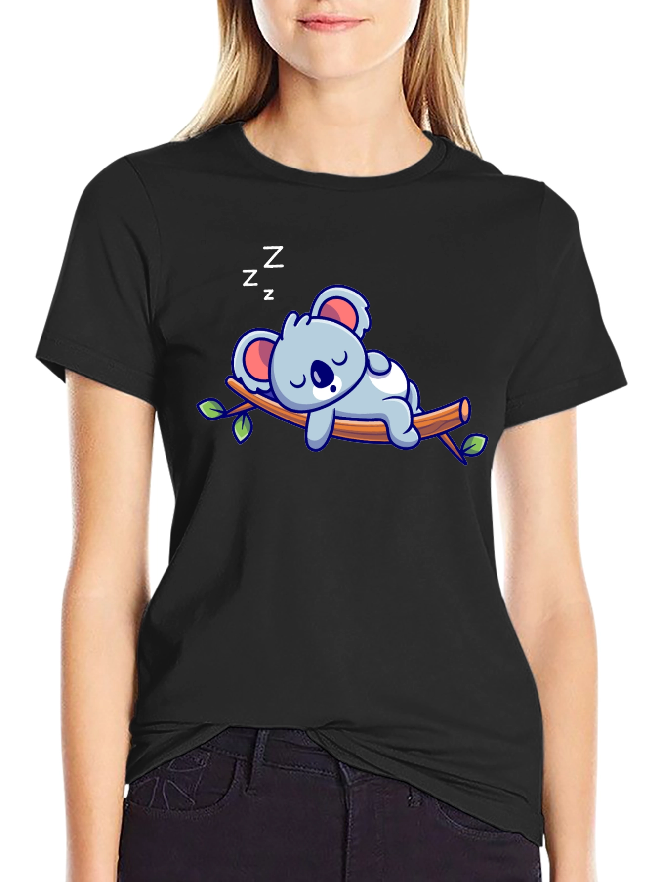 Cute Sleeping Koala Graphic T-Shirt