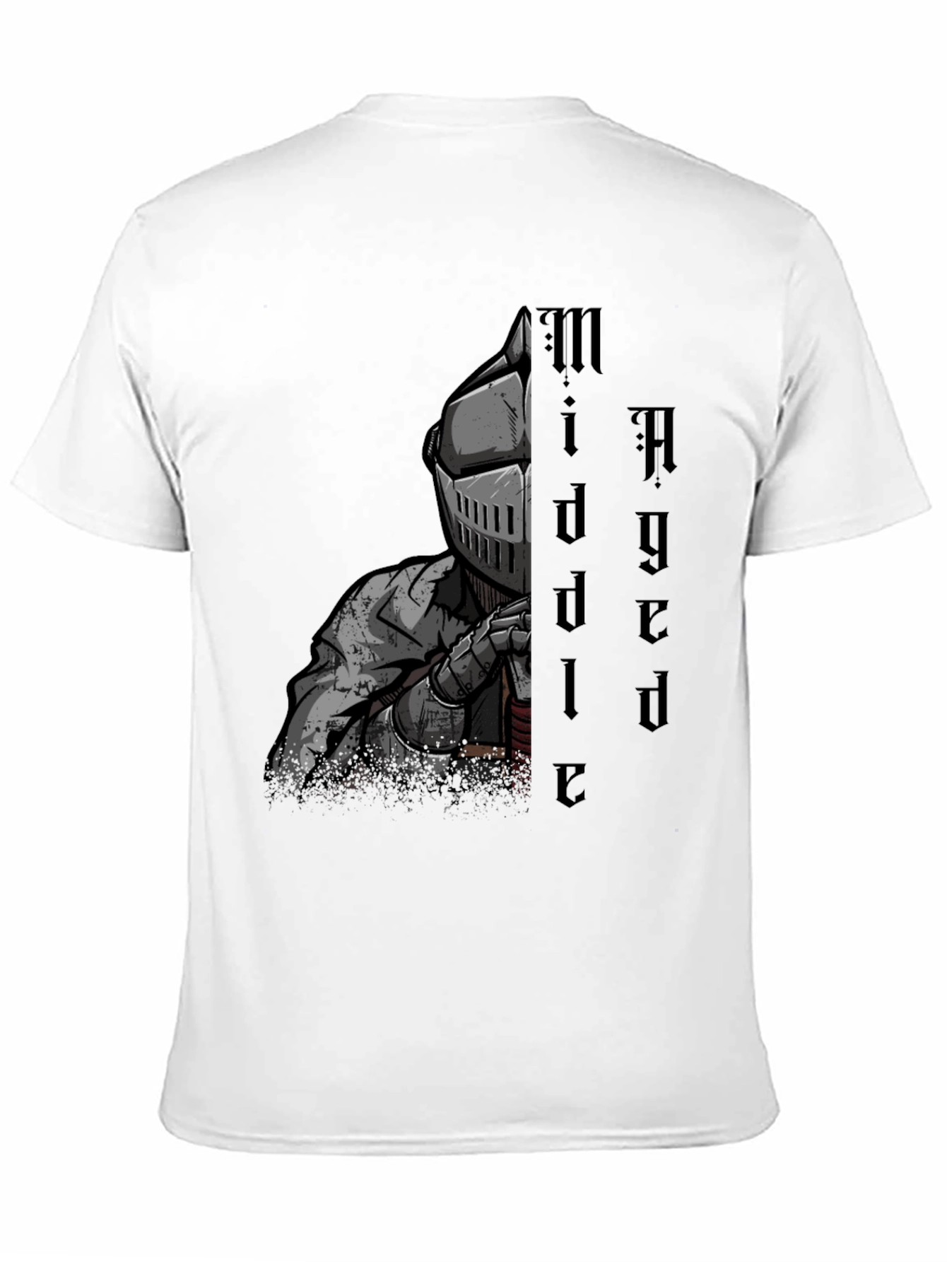 Middle Aged Knight Graphic Tee - Black