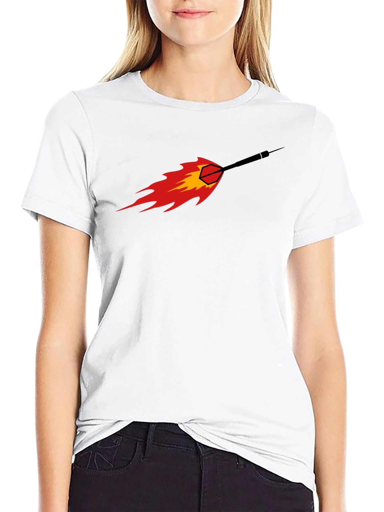 Fiery Dart Graphic Tee - Black
