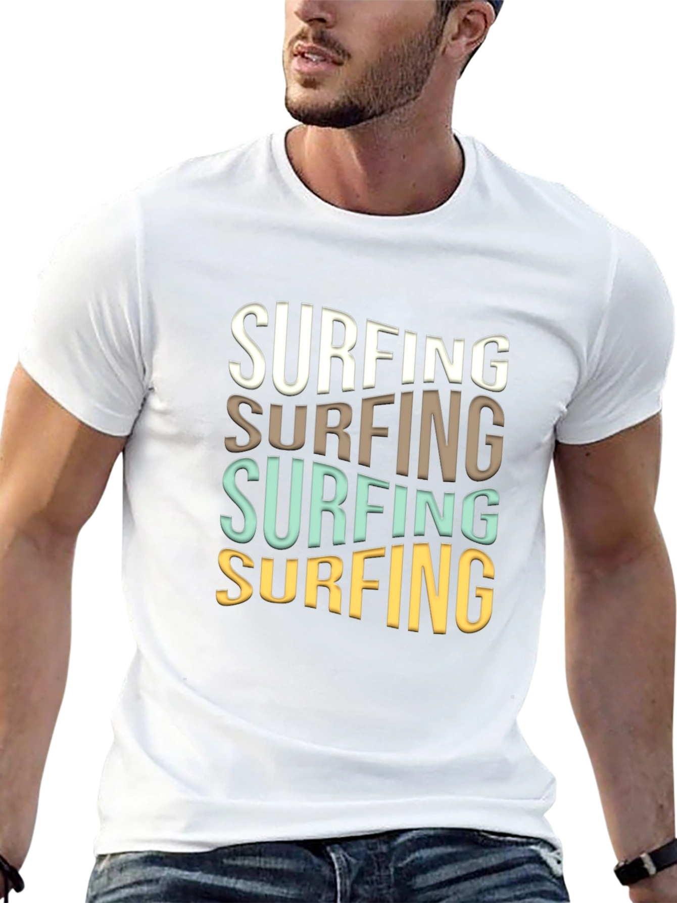 Surfing Graphic T-Shirt - Stylish Summer Tee