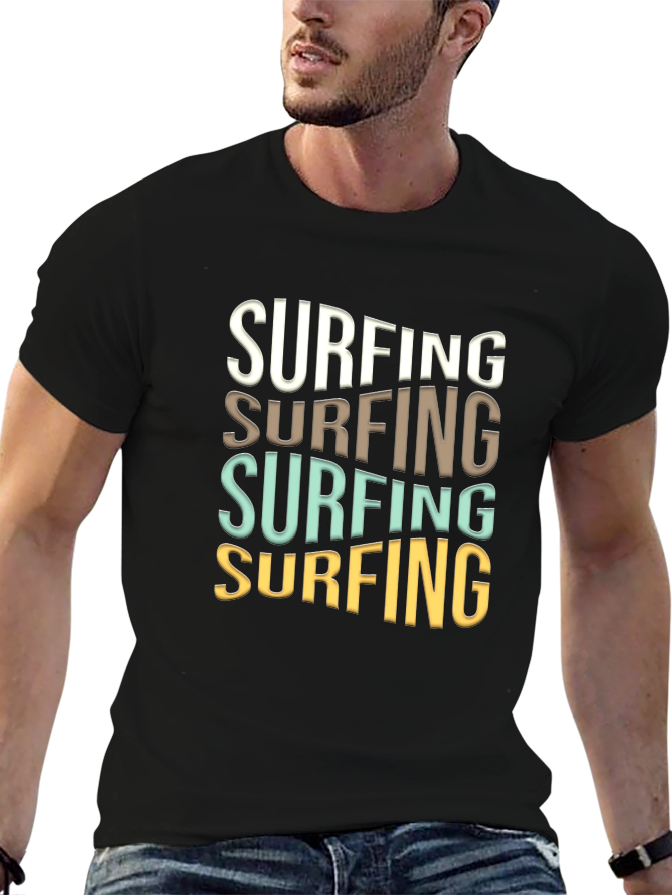 Surfing Graphic T-Shirt - Stylish Summer Tee