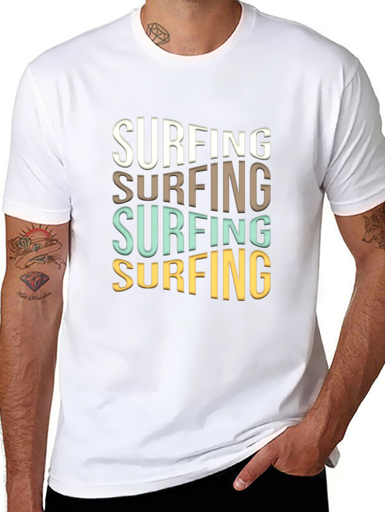 Surfing Graphic T-Shirt - Stylish Summer Tee
