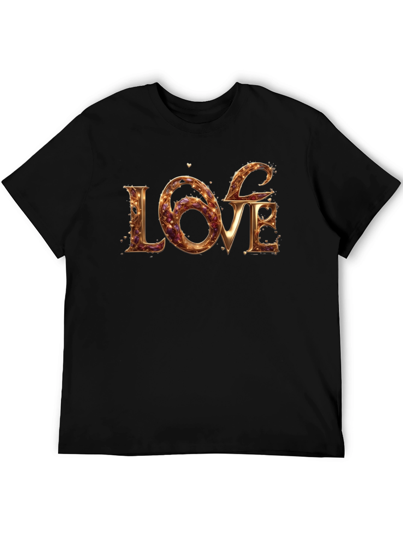Stylish Black LOVE Graphic Tee