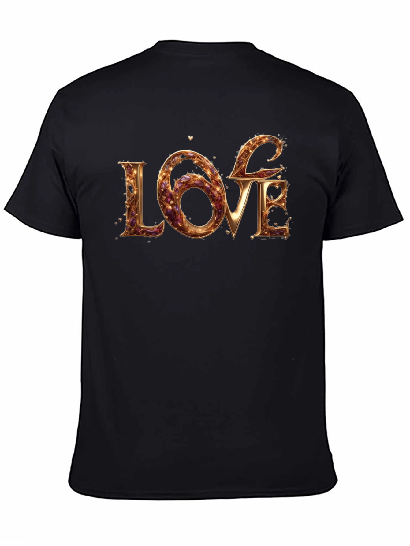 Stylish Black LOVE Graphic Tee