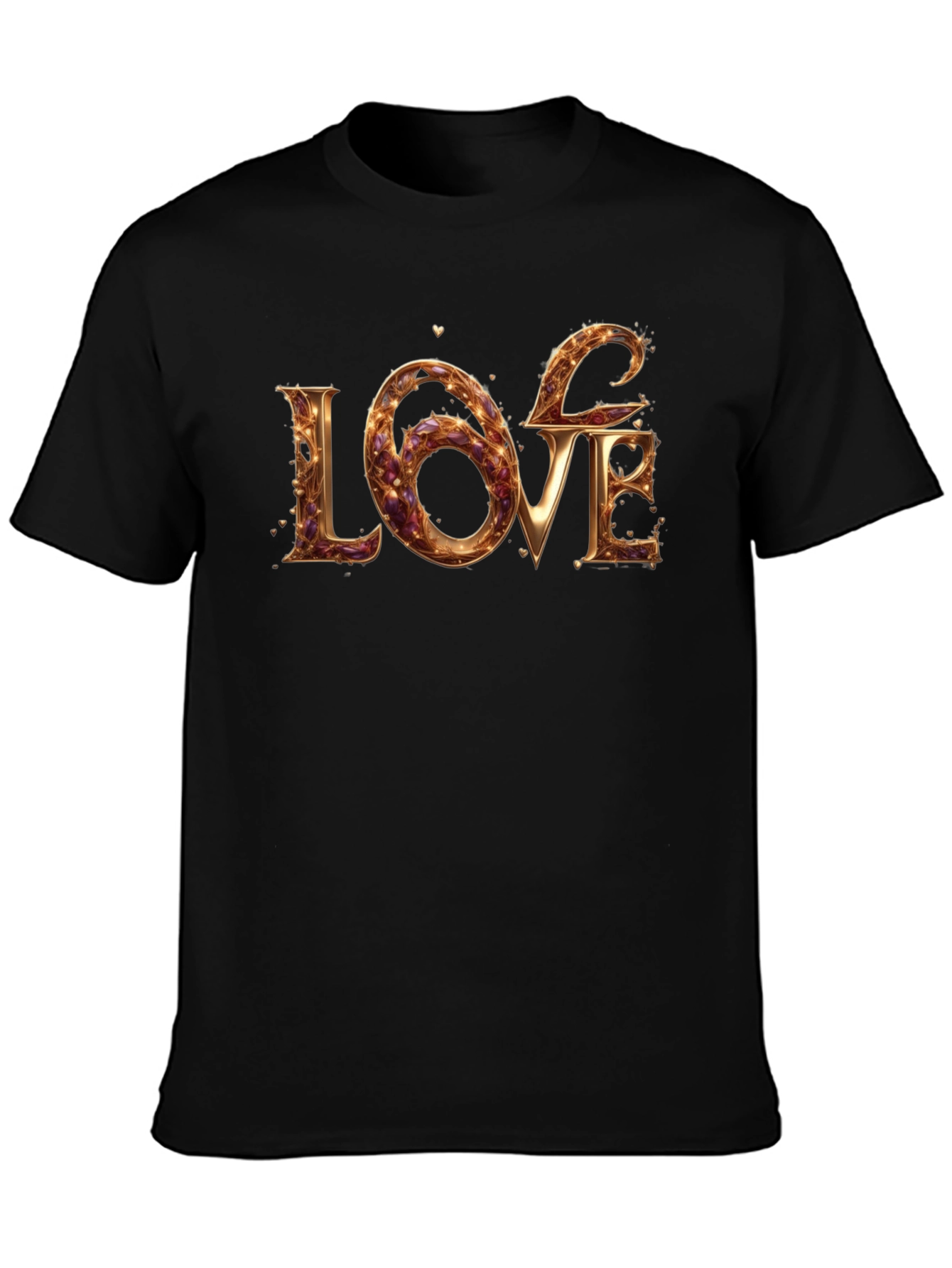 Stylish Black LOVE Graphic Tee
