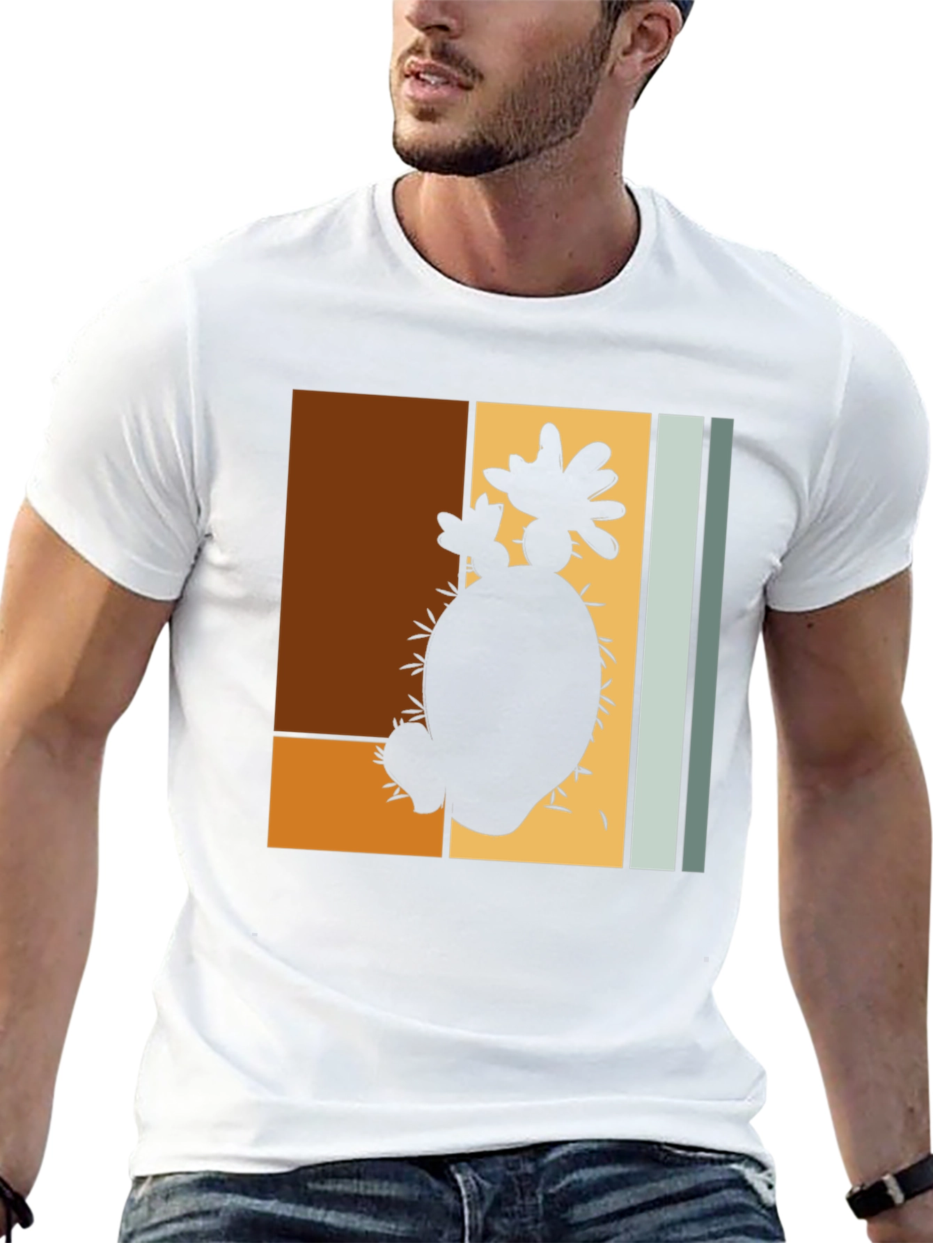 Retro Cactus Silhouette Graphic Tee
