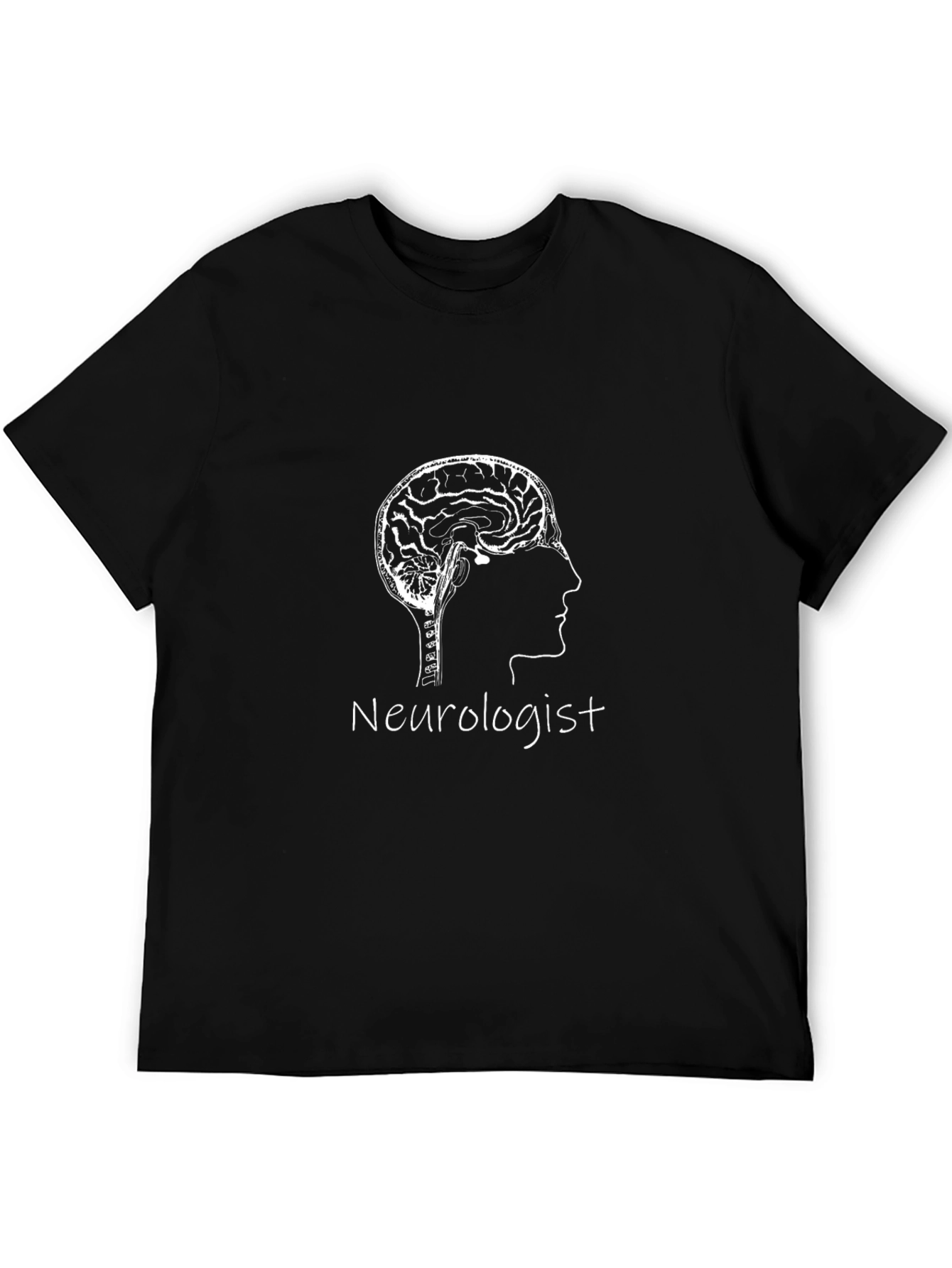 Neurologist Brain Graphic T-Shirt - Black Cotton Tee