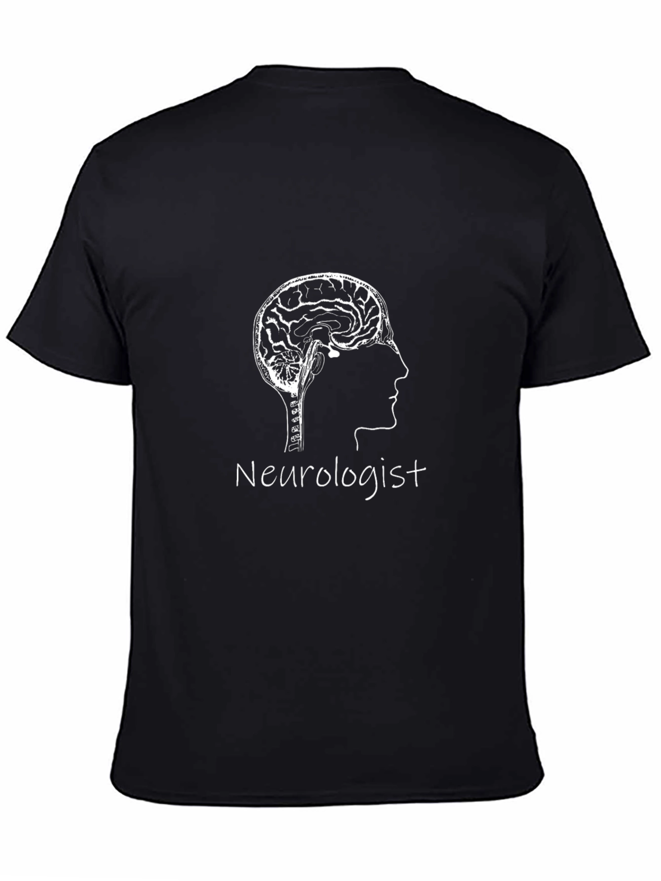 Neurologist Brain Graphic T-Shirt - Black Cotton Tee