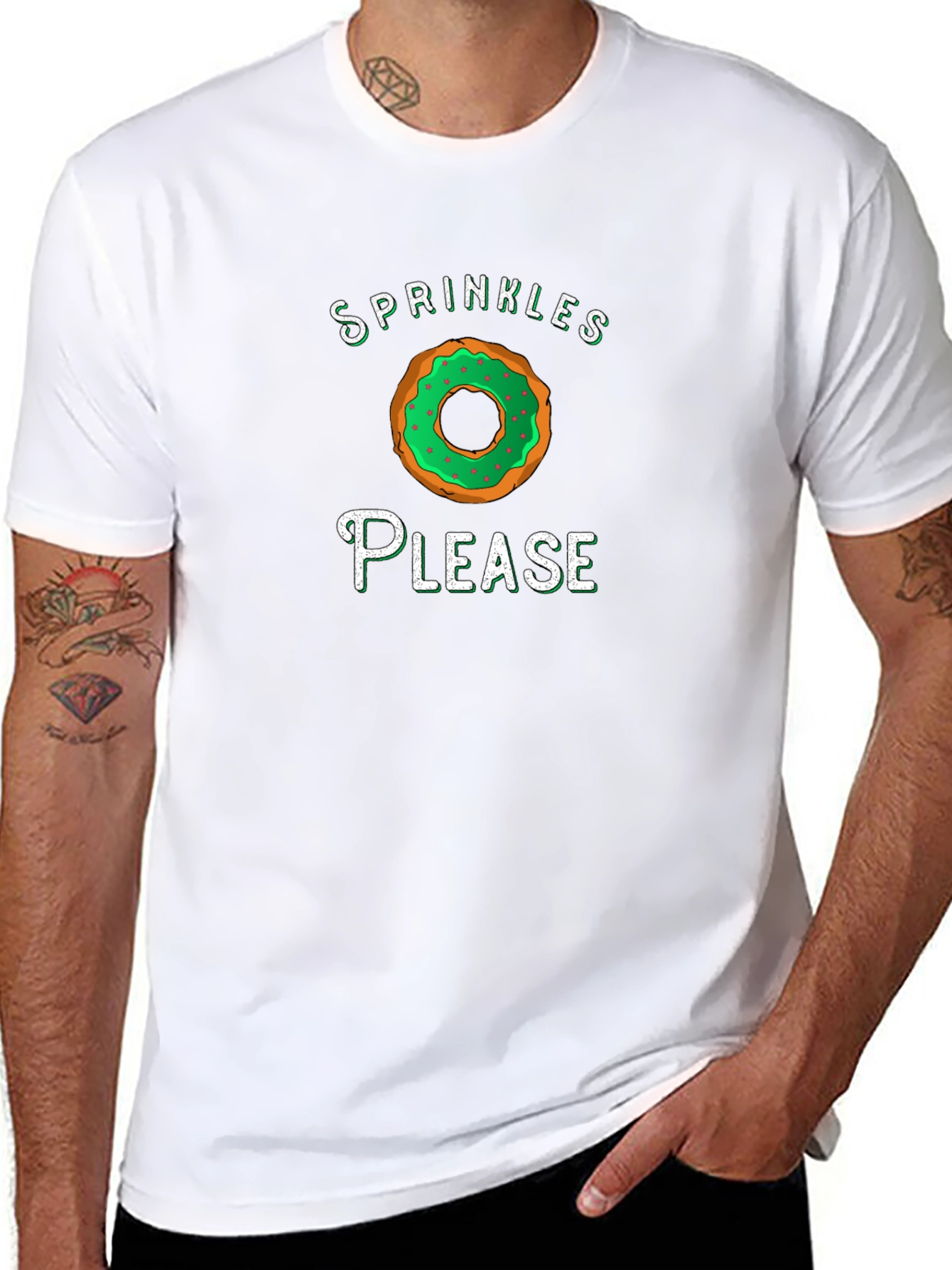 Sprinkles Please Donut Graphic T-Shirt
