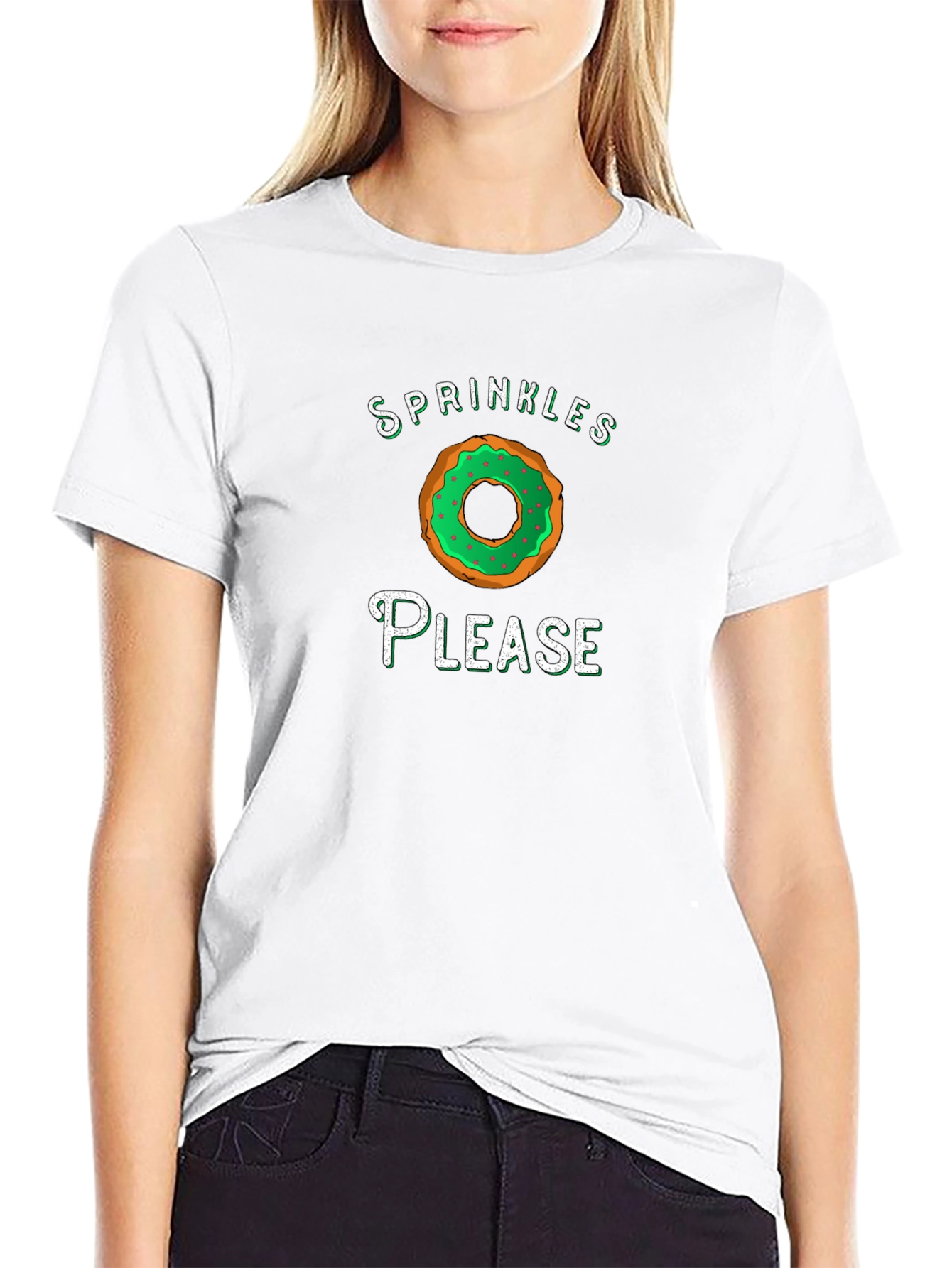 Sprinkles Please Donut Graphic T-Shirt