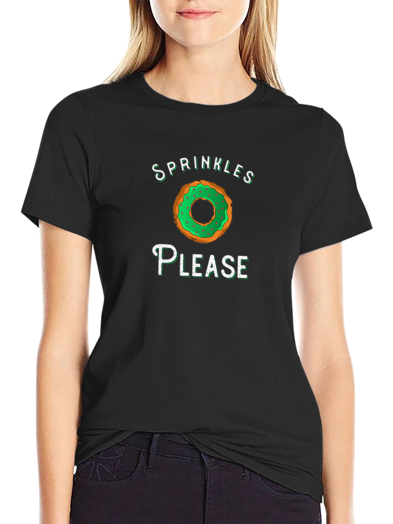 Sprinkles Please Donut Graphic T-Shirt