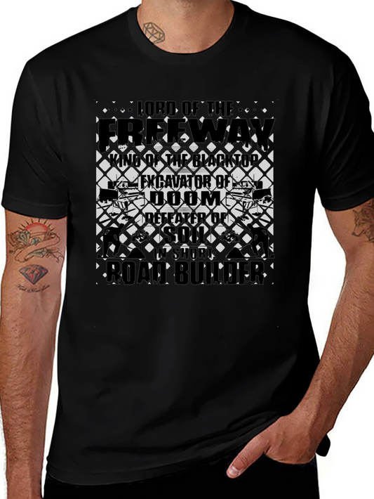Freeway Lord Road Builder Graphic Black T-Shirt