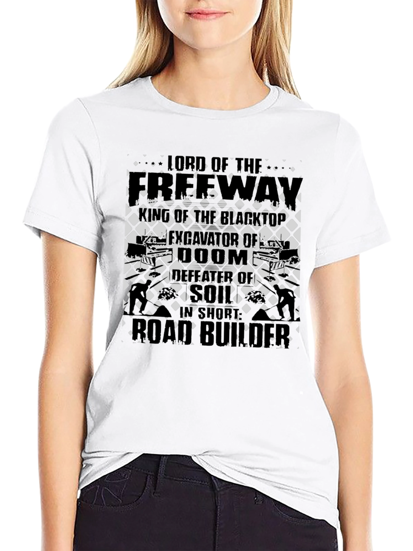 Freeway Lord Road Builder Graphic Black T-Shirt