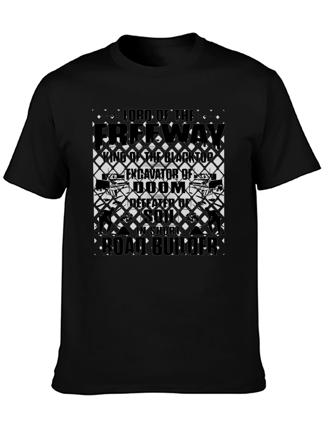 Freeway Lord Road Builder Graphic Black T-Shirt