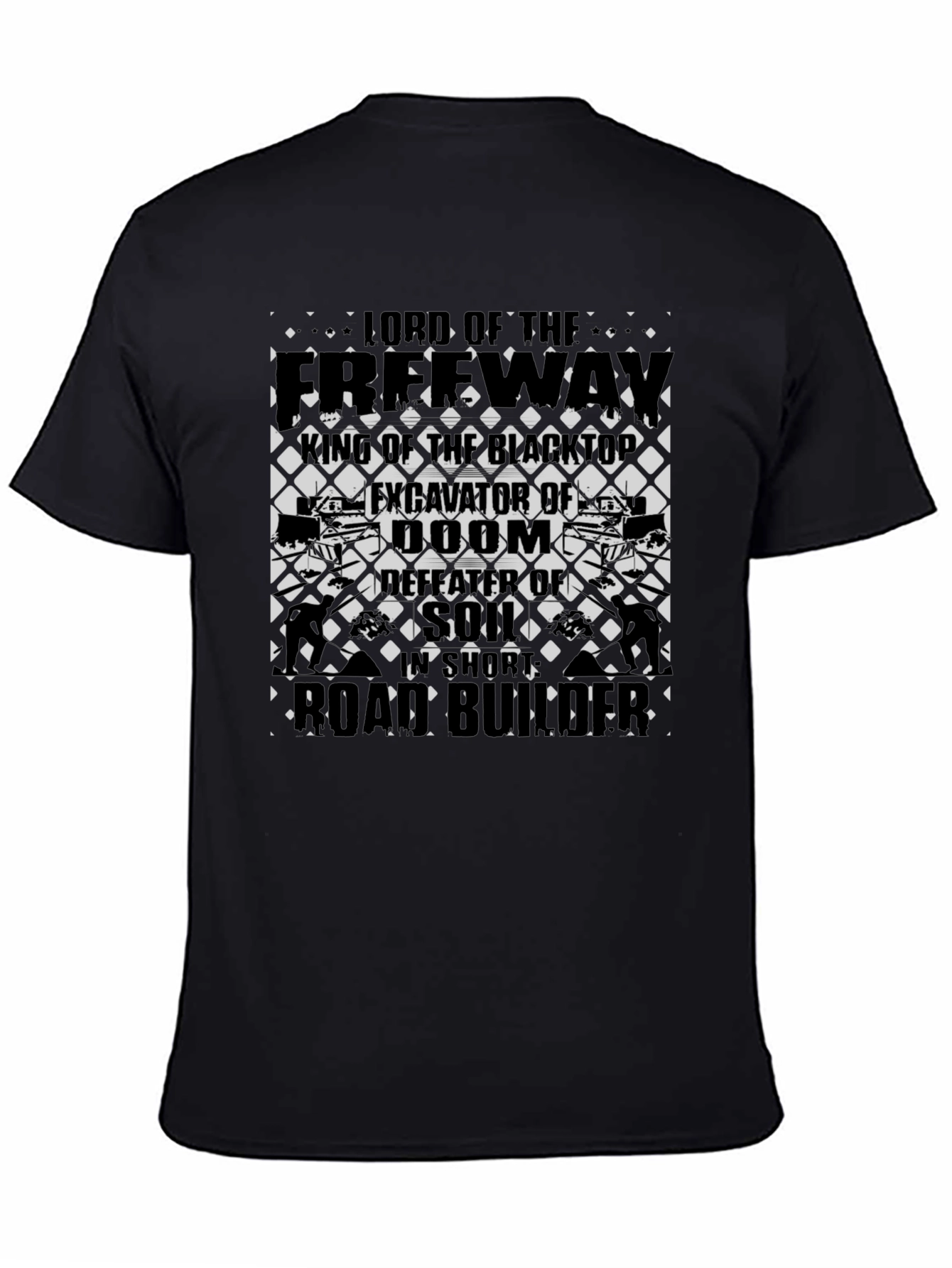 Freeway Lord Road Builder Graphic Black T-Shirt
