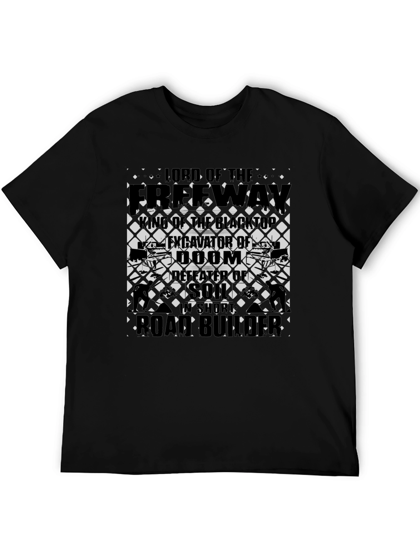 Freeway Lord Road Builder Graphic Black T-Shirt