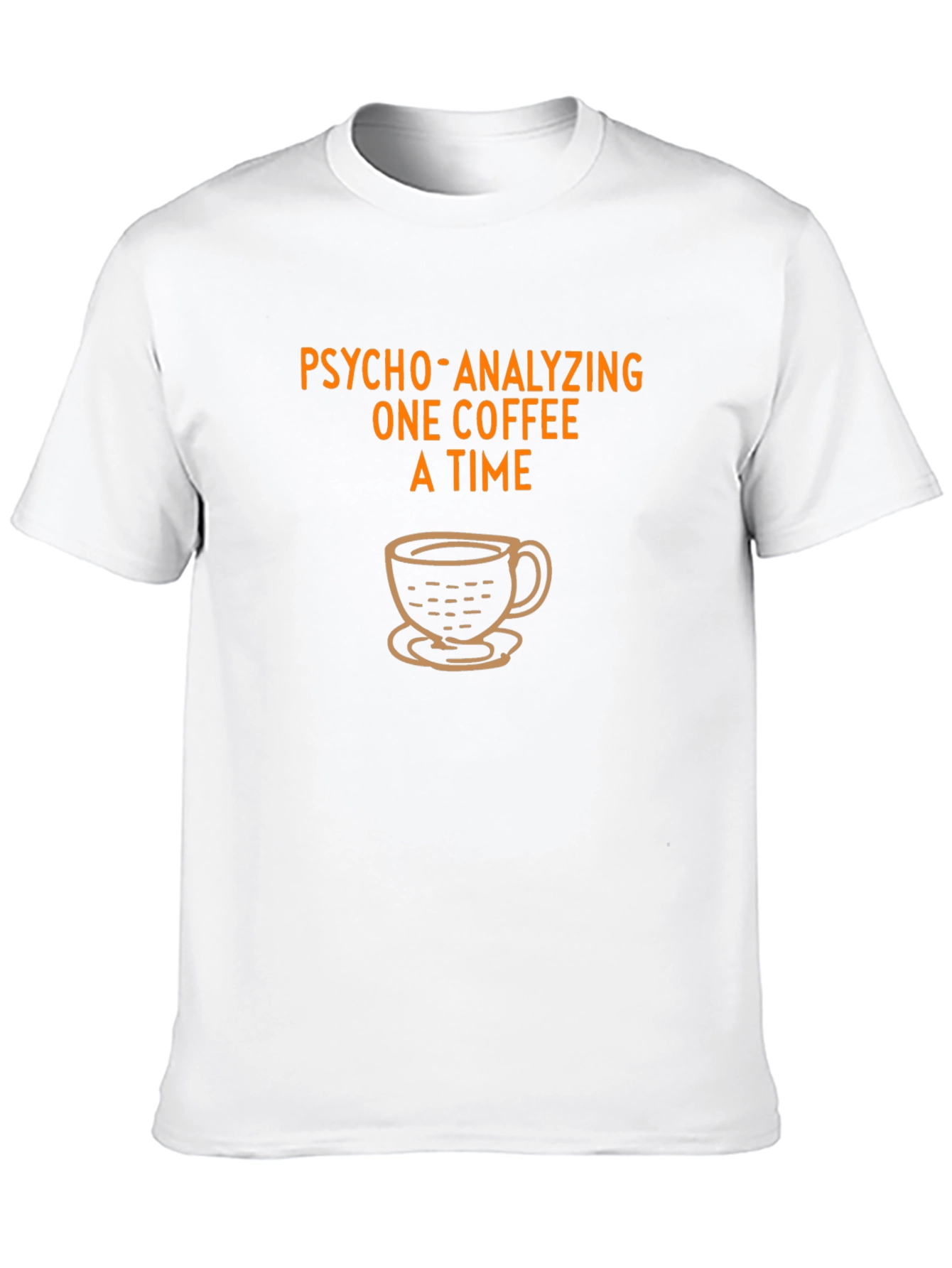 Psycho-Analyzing Coffee T-Shirt - Black Casual Tee