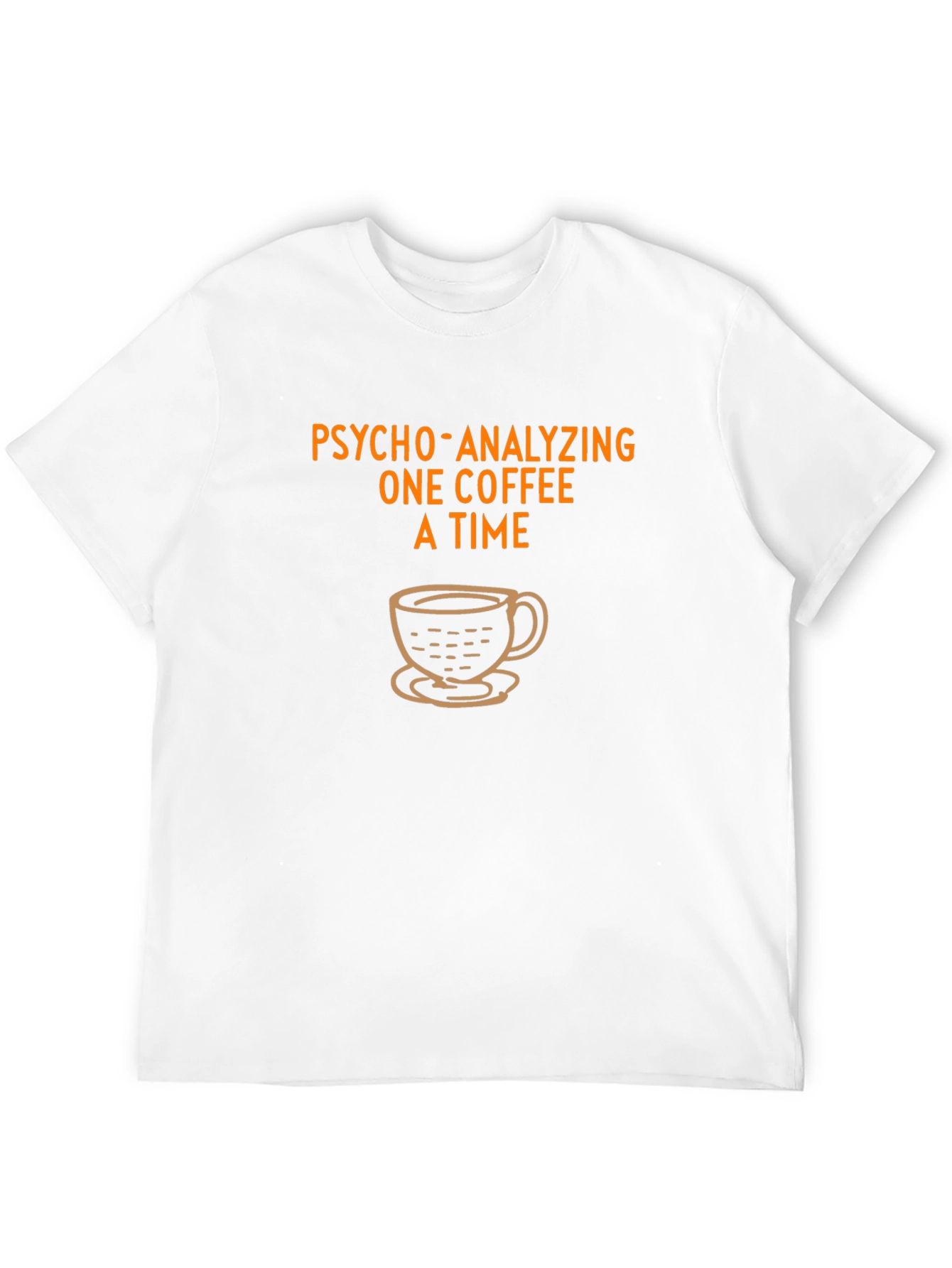 Psycho-Analyzing Coffee T-Shirt - Black Casual Tee