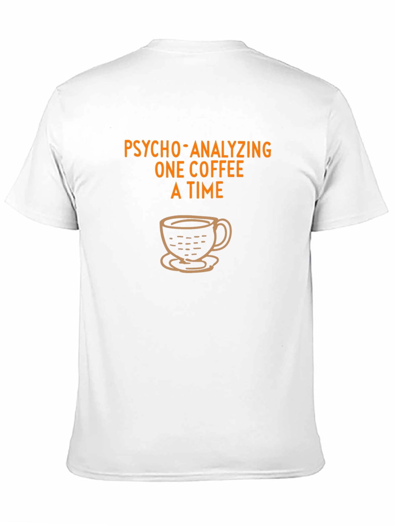 Psycho-Analyzing Coffee T-Shirt - Black Casual Tee