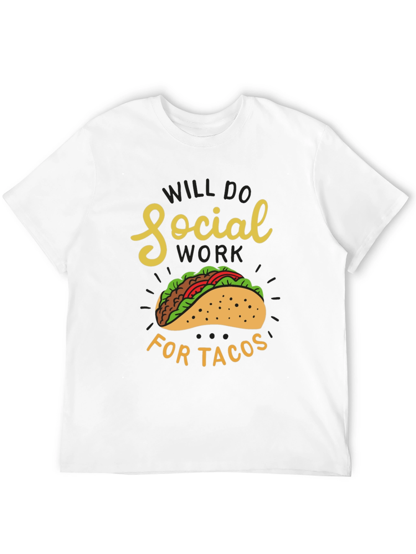 Social Work for Tacos Black Graphic Tee