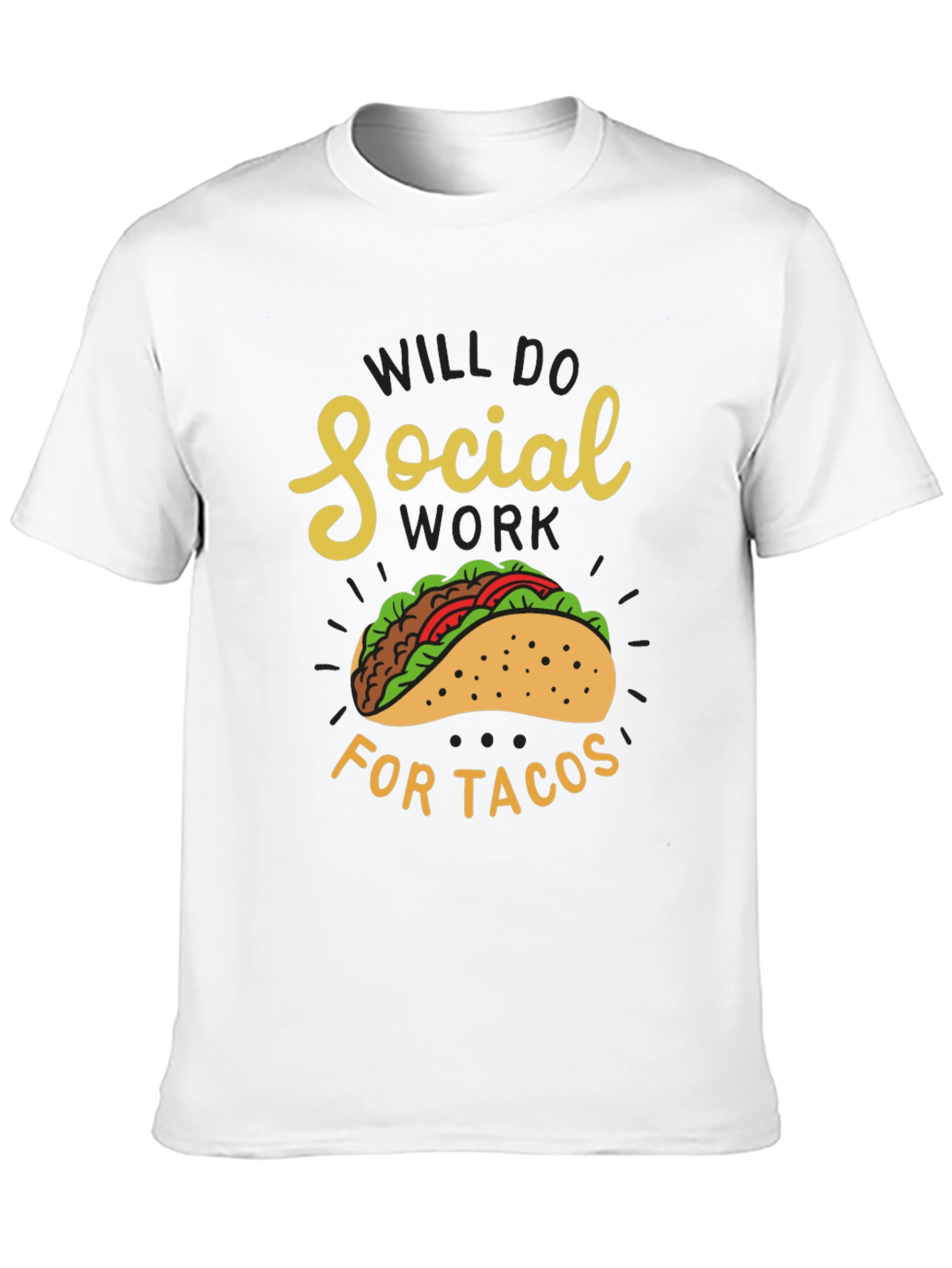 Social Work for Tacos Black Graphic Tee