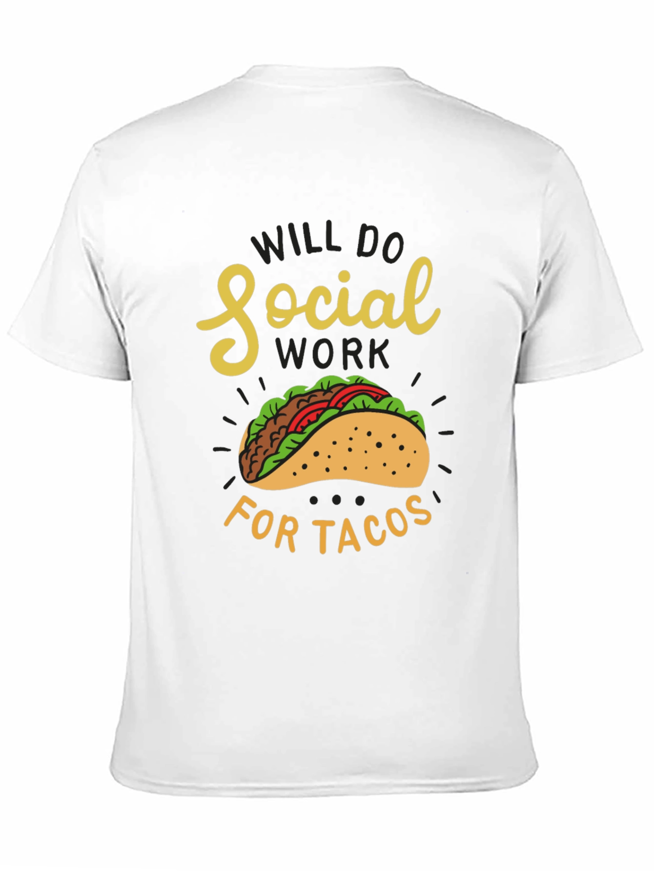 Social Work for Tacos Black Graphic Tee