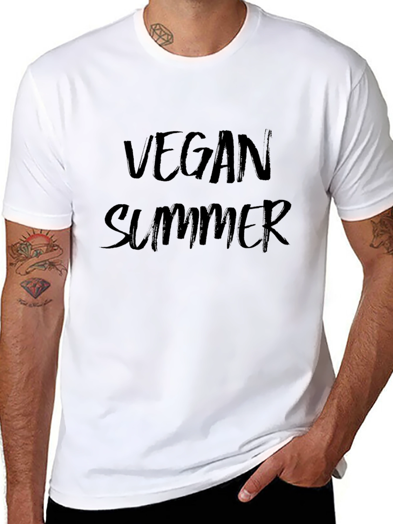 Vegan Summer Black Tee