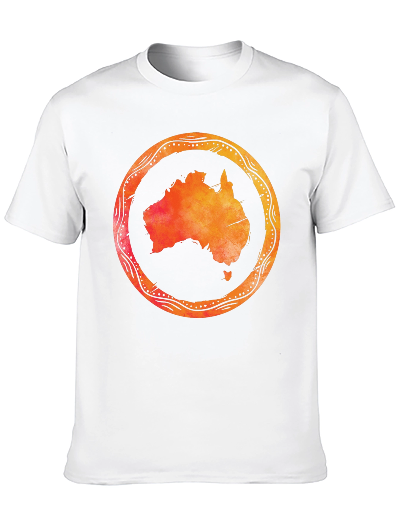 Australia Map Graphic Black T-Shirt