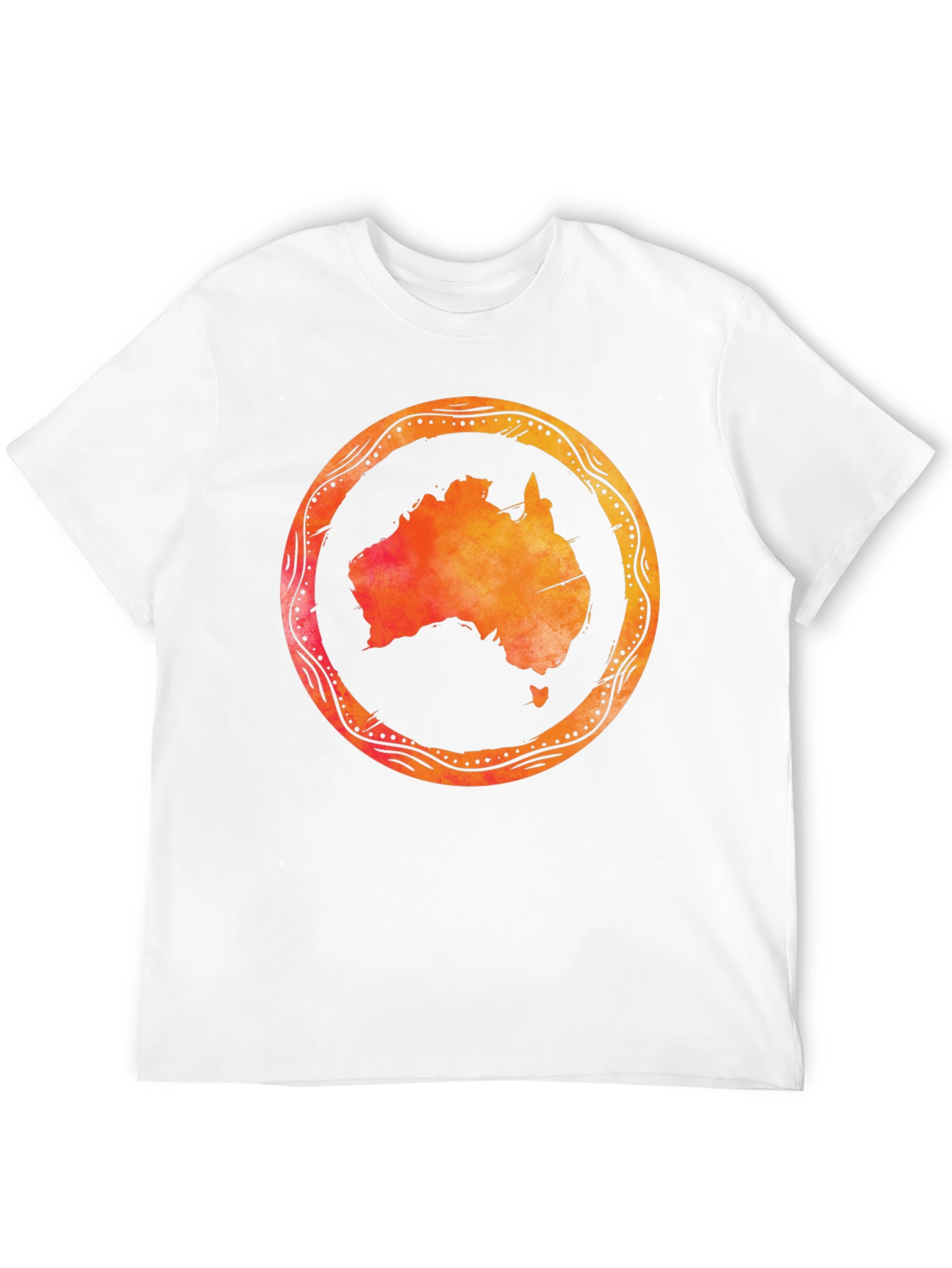 Australia Map Graphic Black T-Shirt