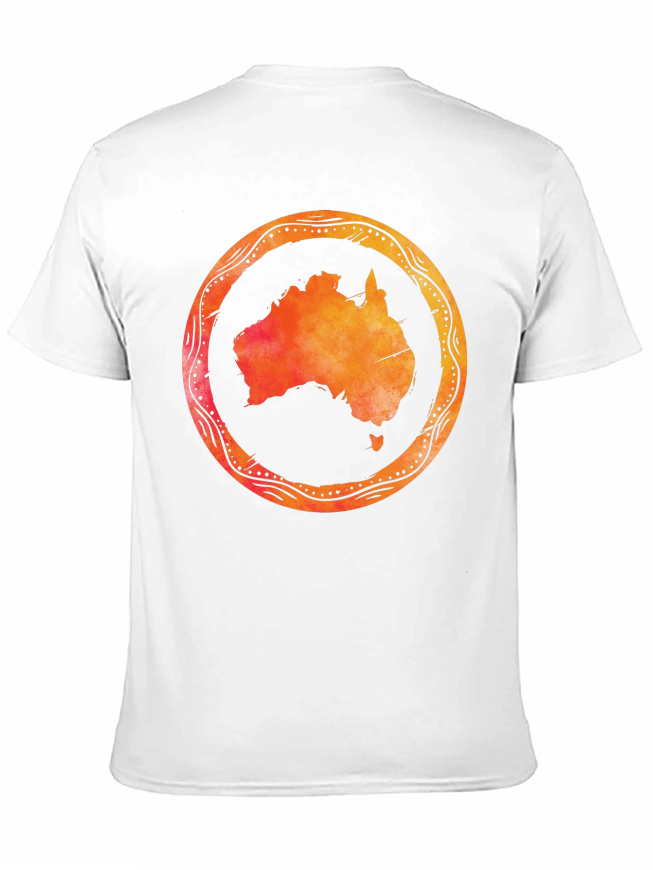 Australia Map Graphic Black T-Shirt