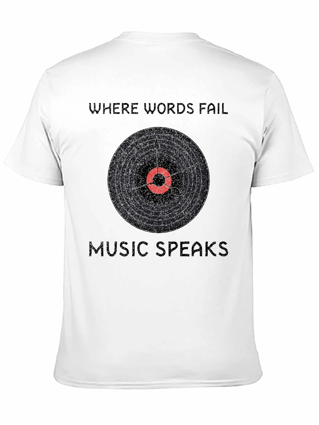 Music Speaks Graphic T-Shirt - Black