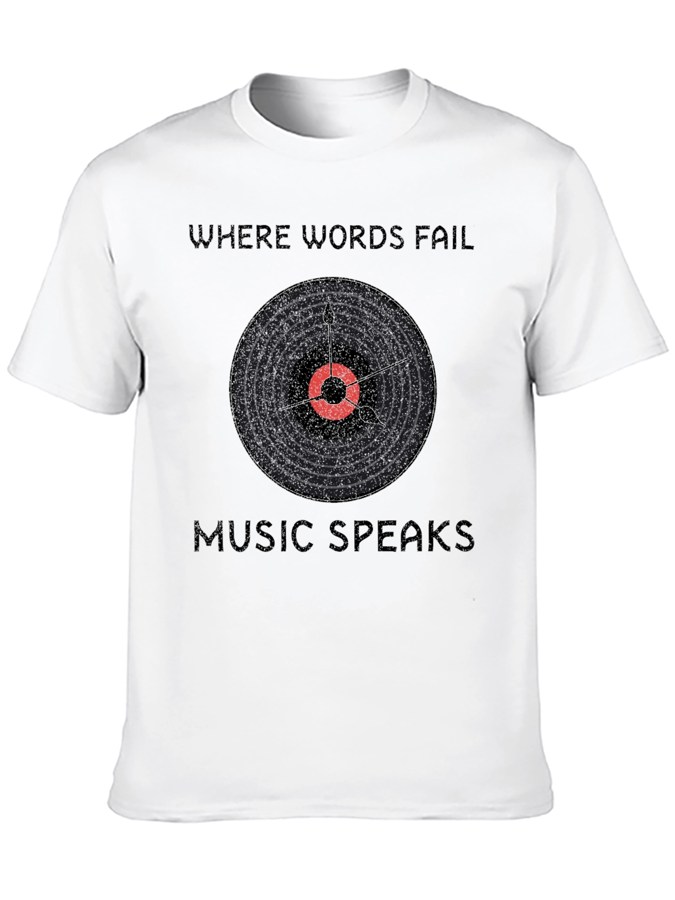 Music Speaks Graphic T-Shirt - Black