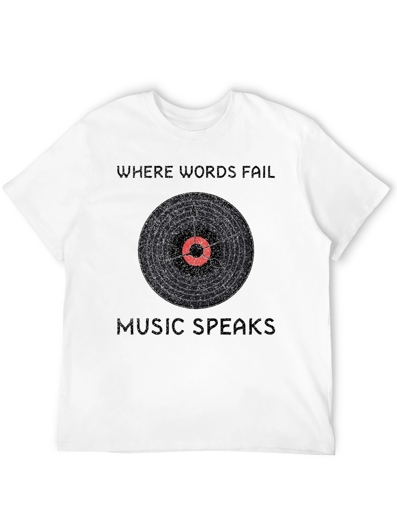 Music Speaks Graphic T-Shirt - Black