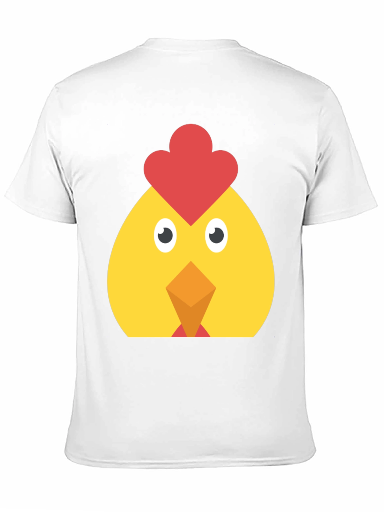 Funny Chicken Face Graphic T-Shirt - Casual Black Tee