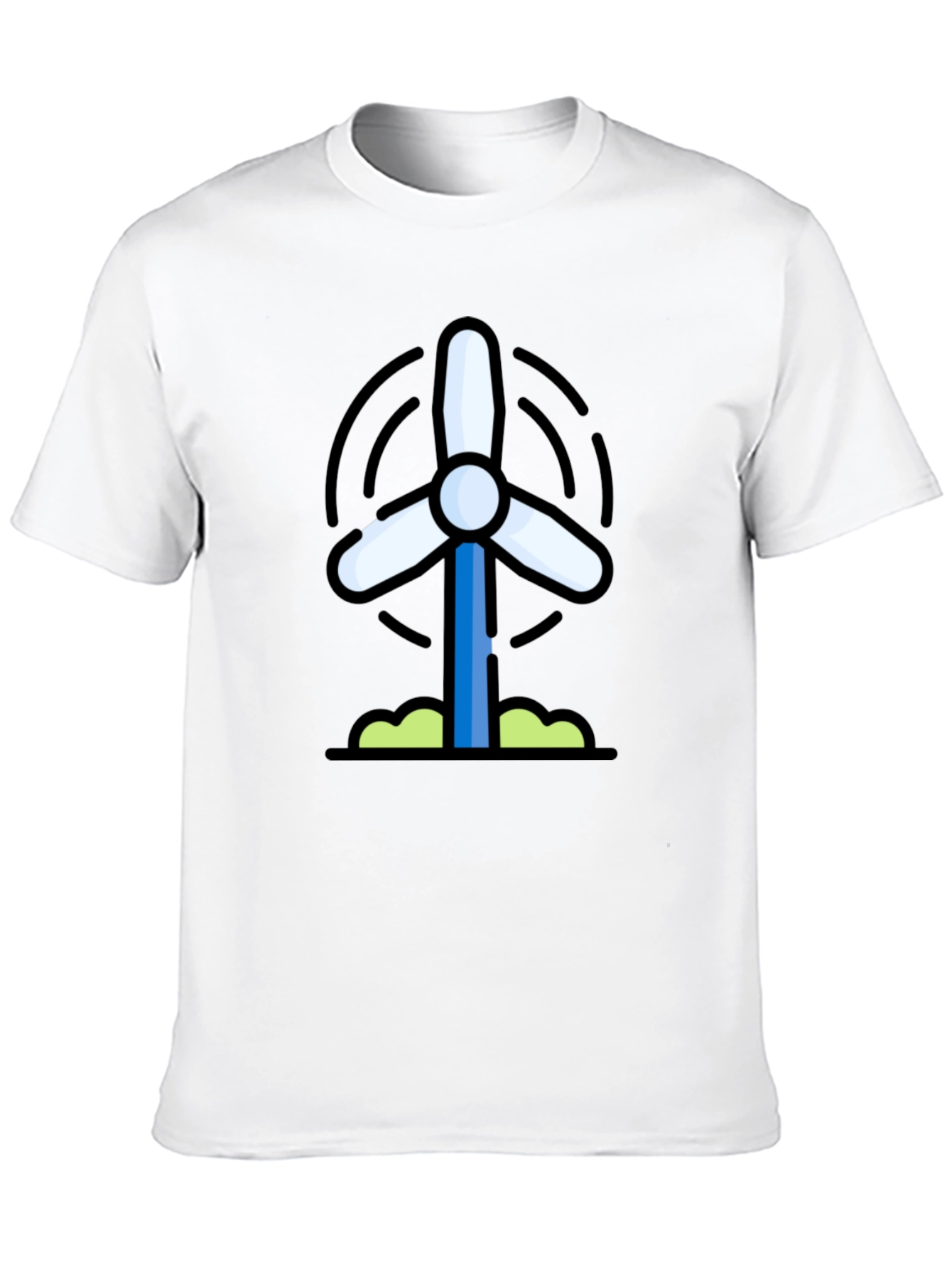 Wind Turbine Graphic Tee - Eco-Friendly Shirt