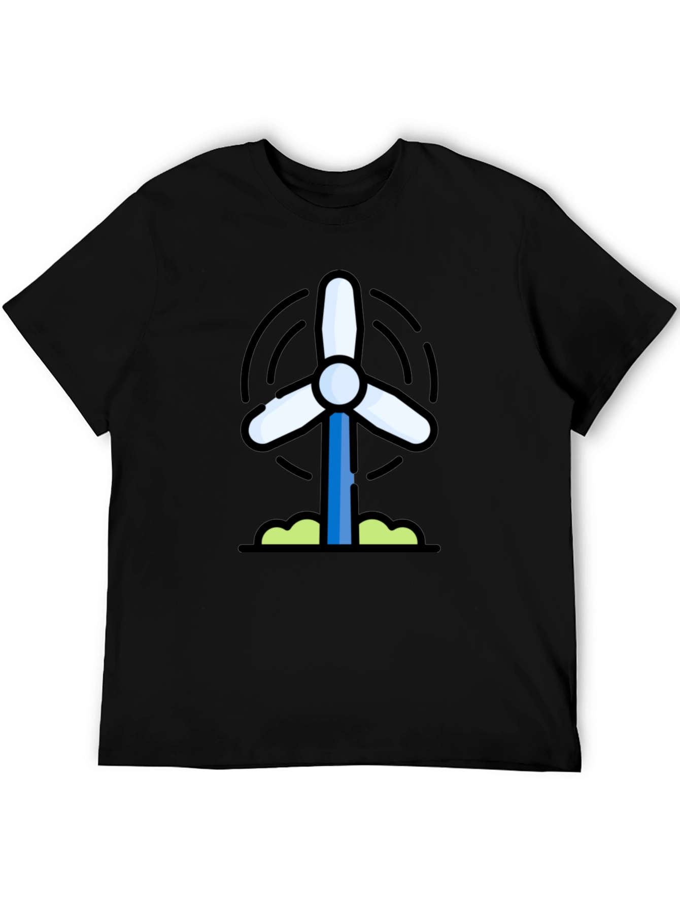 Wind Turbine Graphic Tee - Eco-Friendly Shirt