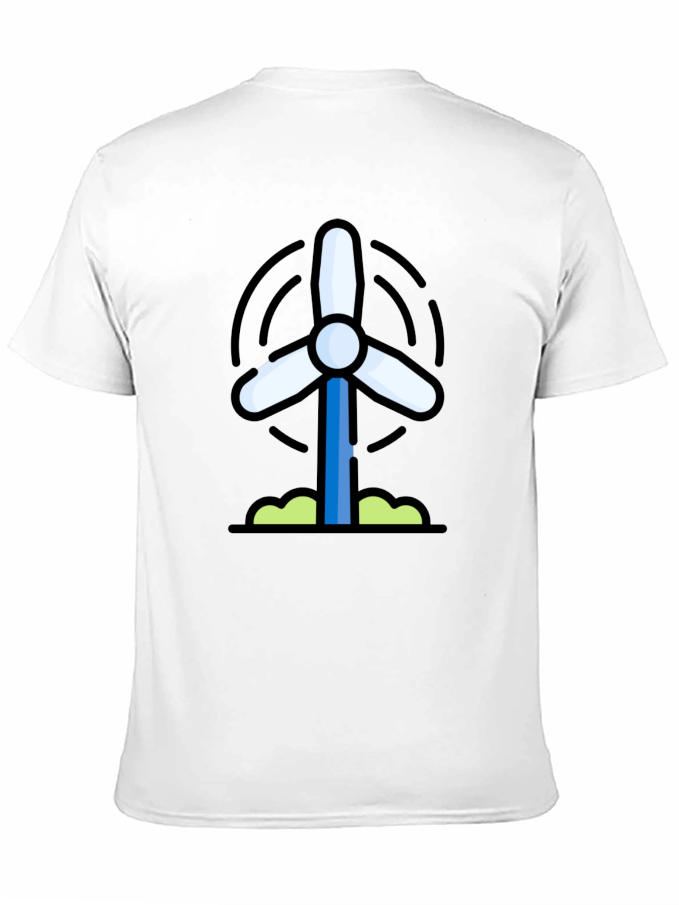 Wind Turbine Graphic Tee - Eco-Friendly Shirt