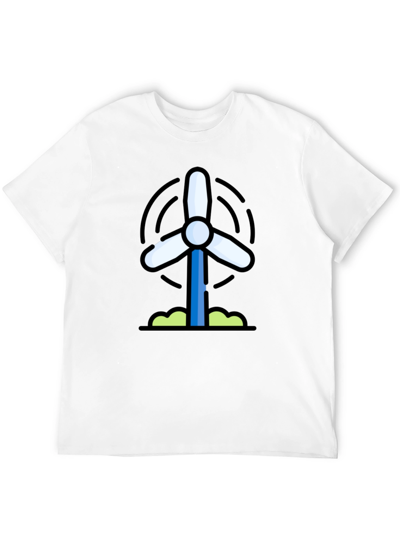 Wind Turbine Graphic Tee - Eco-Friendly Shirt