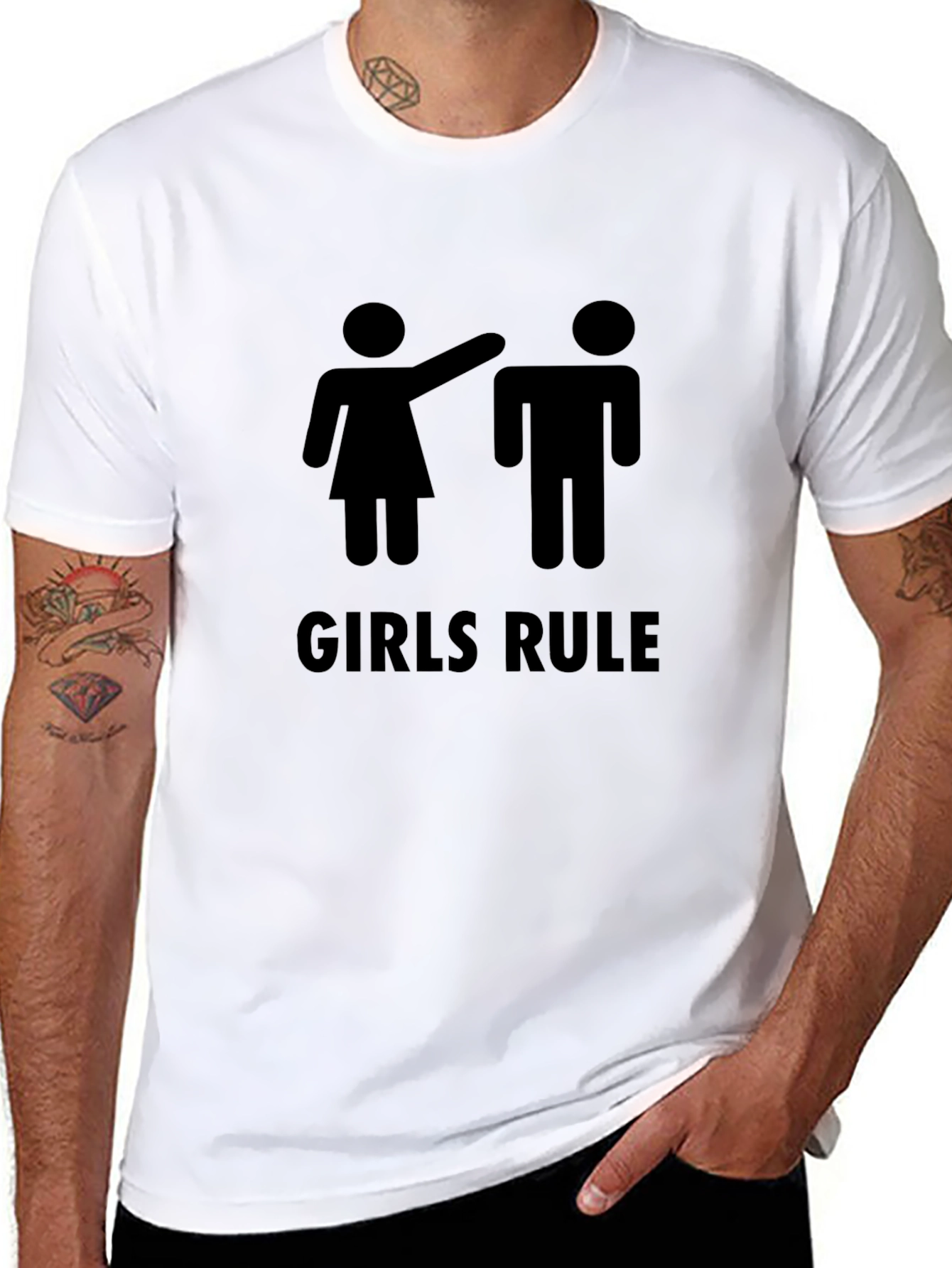 Girls Rule Graphic Tee - Black Humor Shirt