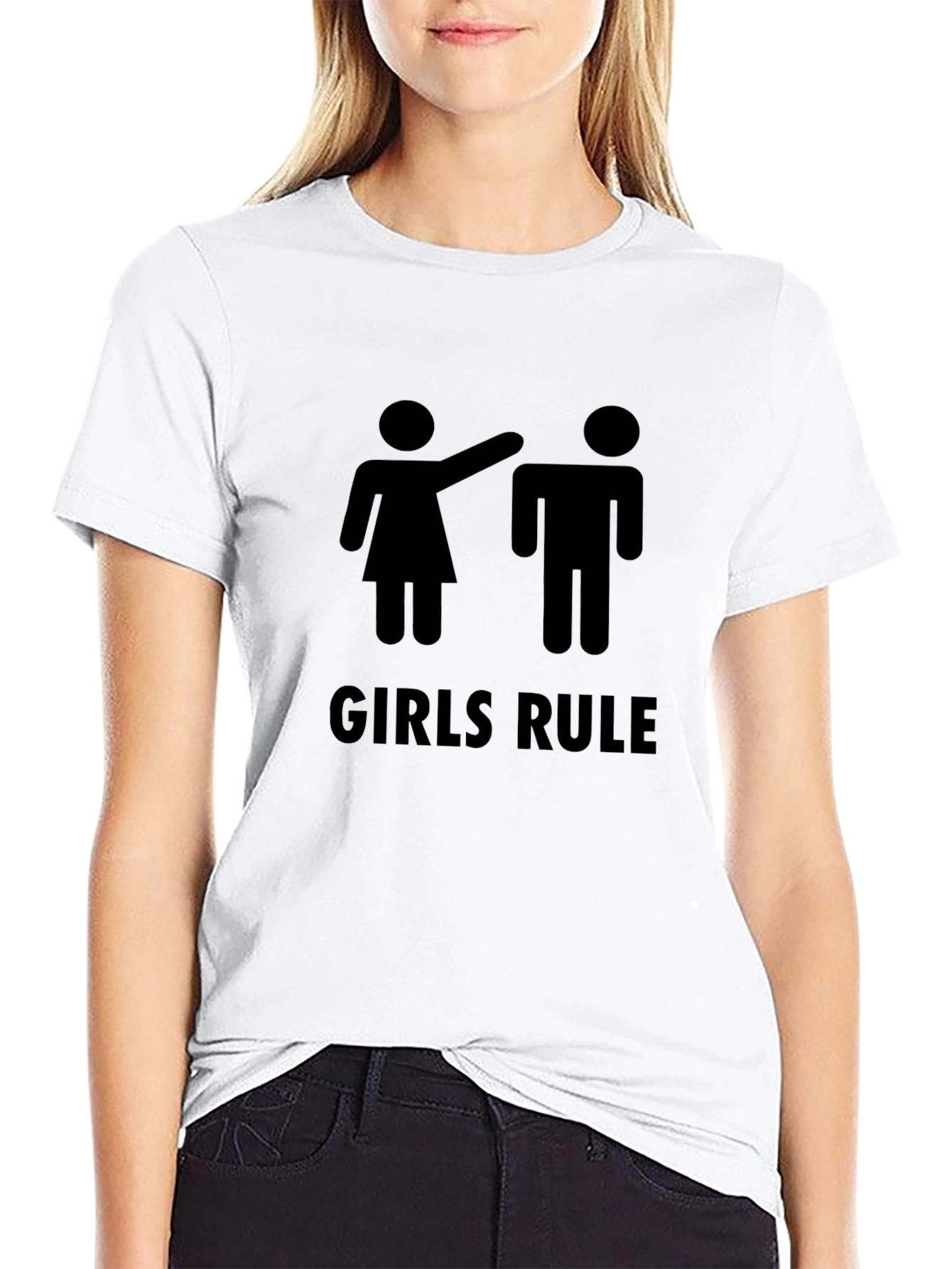 Girls Rule Graphic Tee - Black Humor Shirt