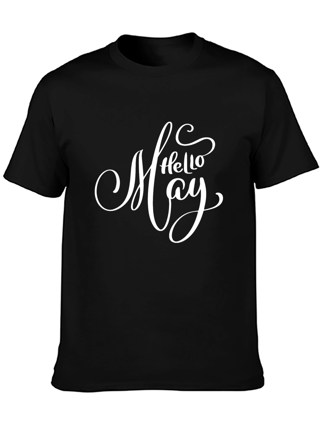 Hello May T-Shirt - Black Graphic Tee