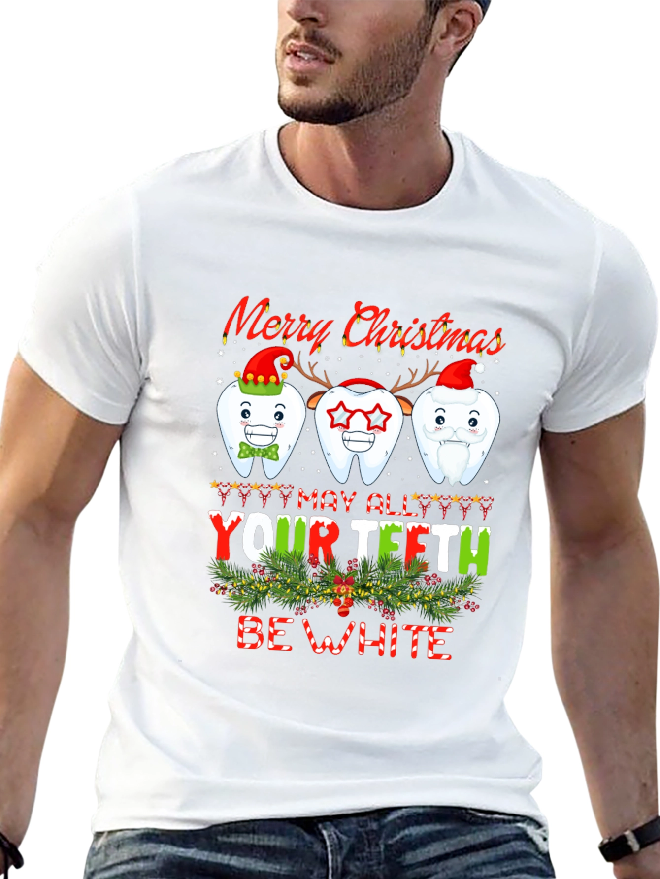 Merry Christmas Teeth Graphic Tee