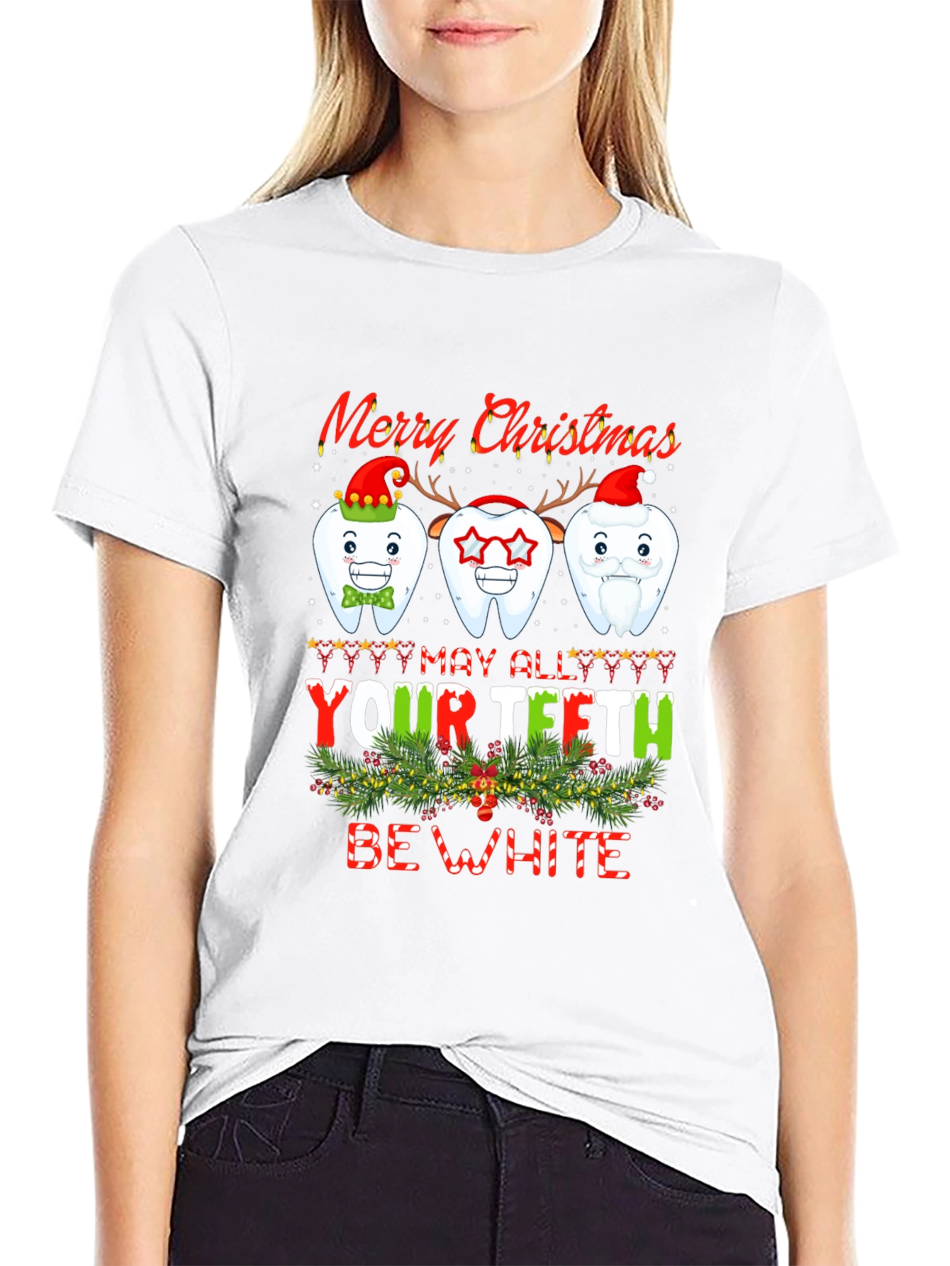 Merry Christmas Teeth Graphic Tee
