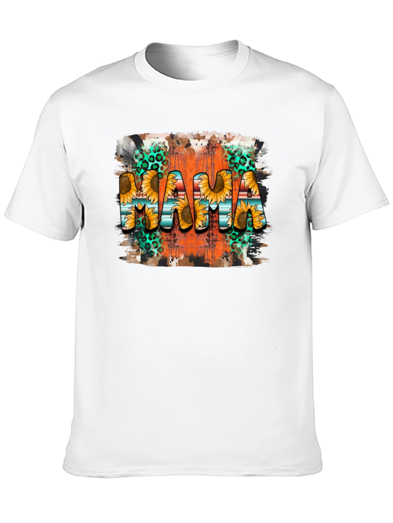 Mama Sunflower Graphic Tee - Black