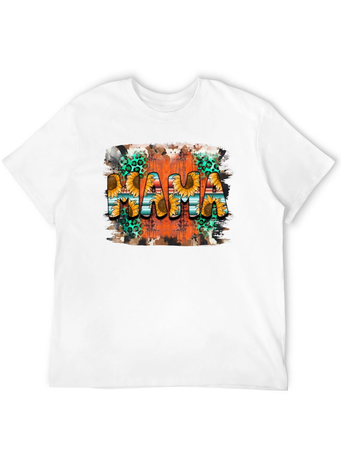Mama Sunflower Graphic Tee - Black