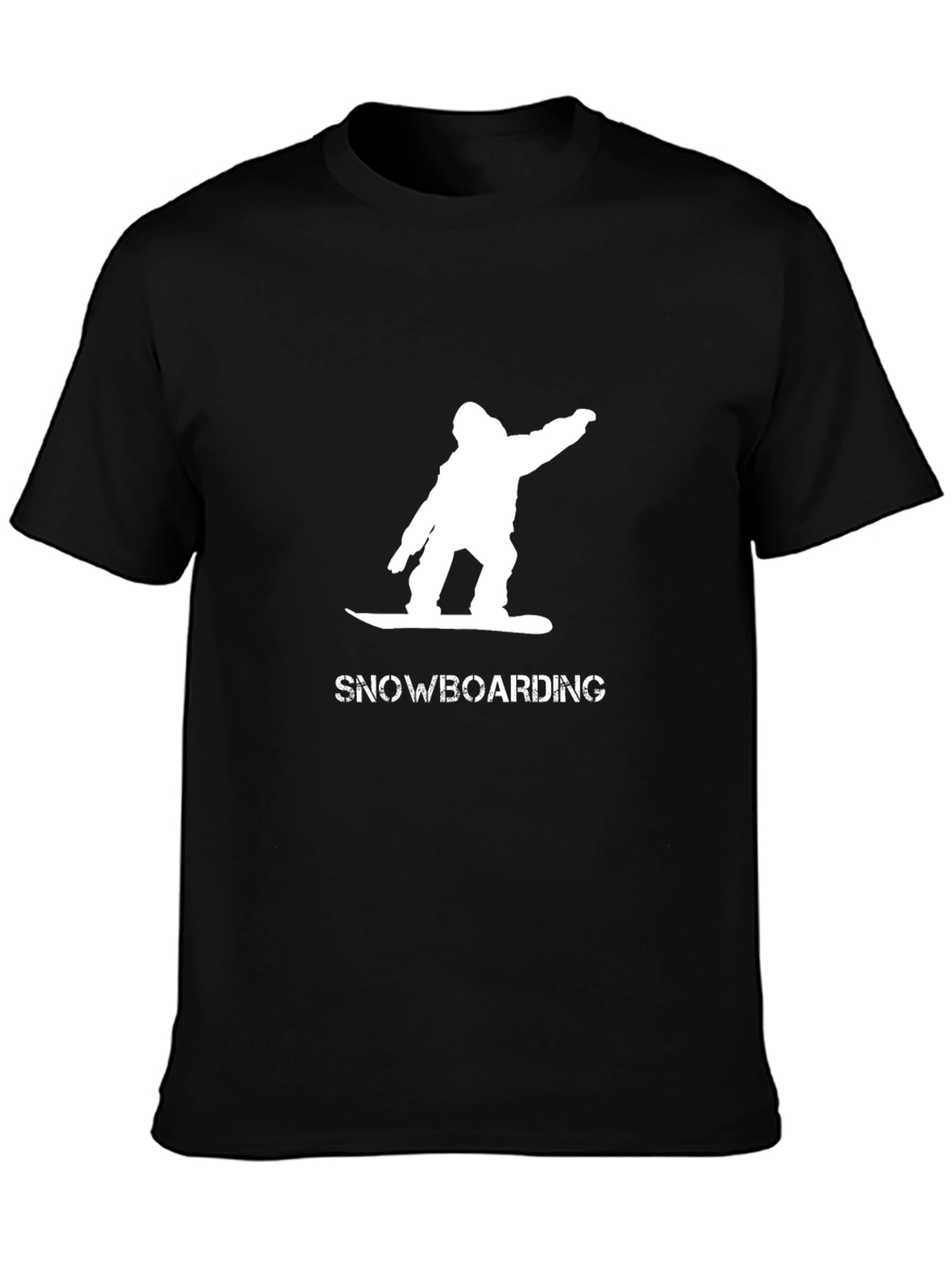 Snowboarding Graphic T-Shirt - Casual Black Tee