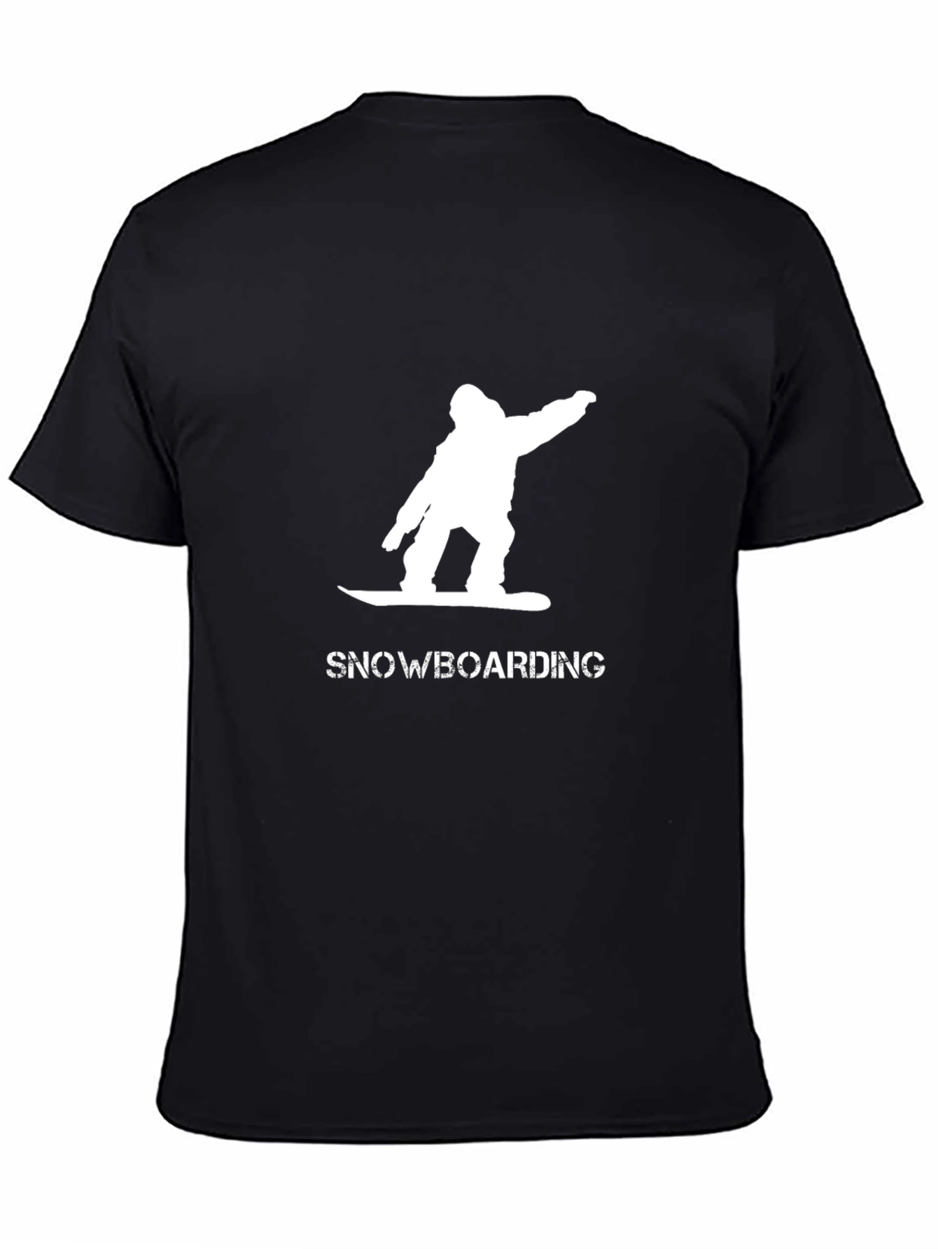 Snowboarding Graphic T-Shirt - Casual Black Tee