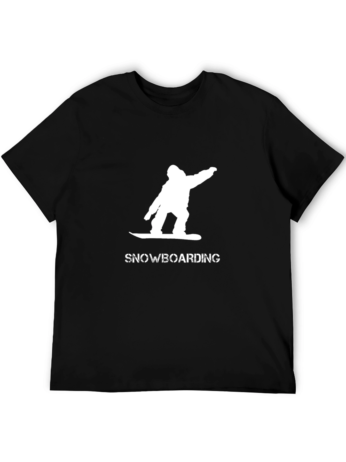 Snowboarding Graphic T-Shirt - Casual Black Tee