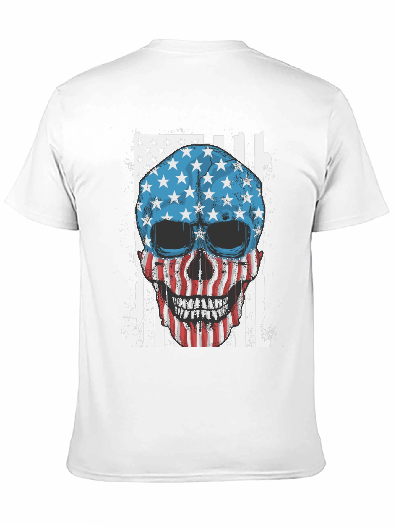 American Flag Skull Graphic T-Shirt - Patriot Tee